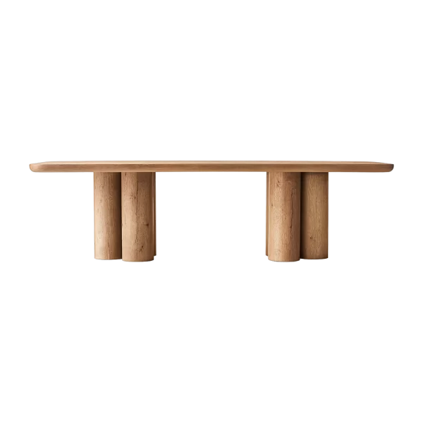 Oslo Cylinder Rectangular Dining Table by RH