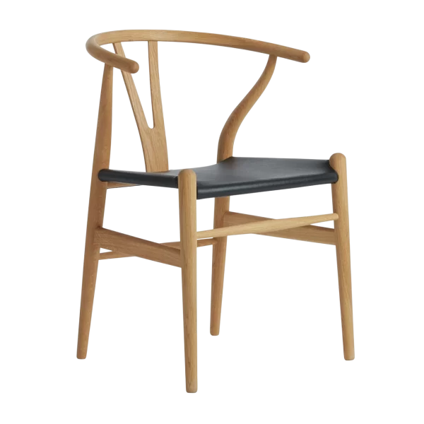 Wishbone Chair with Leather Seat