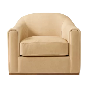 Bennett Leather Swivel Club Chair