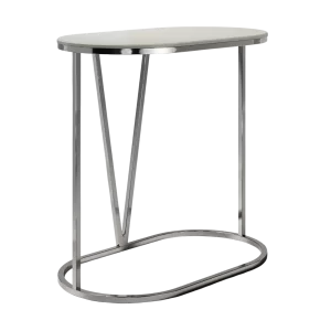 Rivera C-Shaped Quartz Side Table