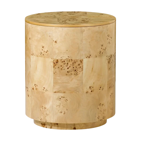 Volume Round Burl Side Table - aêtava